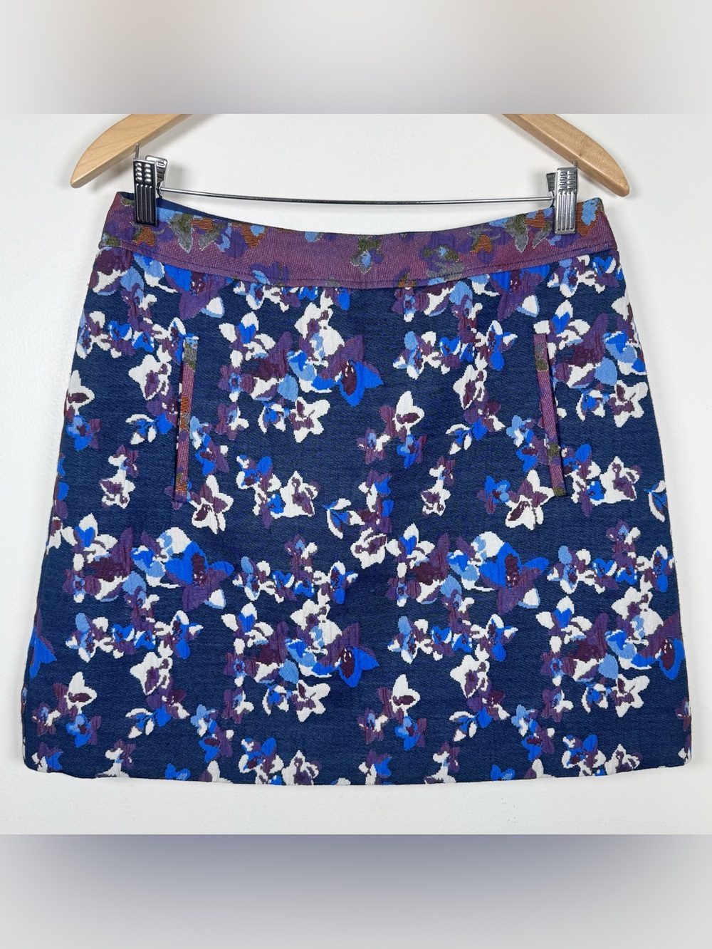 Maeve Anthropologie Cardana Floral Mini Skirt Women’s 8 Boho Textured Jacquard
